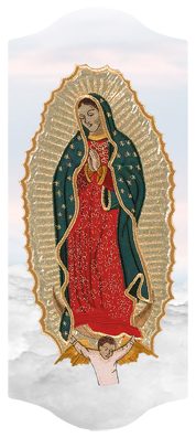 DARAY-C-110-WT Lady of Guadalupe Clouds White